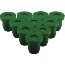 10er Set Orga-box Silikonfüße für 10,5 mm Bohrloch grün