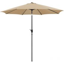 10FT Patio Umbrella 8 Ribs Market Umbrella Outdoor Garden Table Umbrella,Tan - Yaheetech