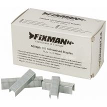 Fixman - 10J Galvanised Staples 5000pk - 11.2 x 12 x 1.17mm