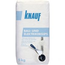 Knauf Bau- und Elektrikergips hellgrau, 5 kg Schnellzement