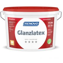 Renovo - Wand- und Deckenfarbe Glanzlatex weiss 10,0 Ltr.