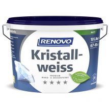 Premium Wand- und Deckenfarbe Kristallweiss matt 10,0 Ltr. - Renovo