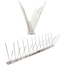 Pestsystems - 10m Dissuasori di picchi anti piccione con base flessibile d'acciaio inossidabile V2A - 2 striscia
