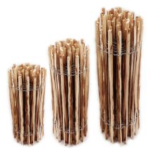 10m Staketenzaun 80cm hoch Lattenabstand 4-6cm Gartenzaun Kastanienzaun aus Haselnuss Holzzaun