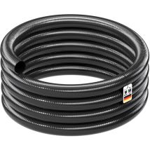 Wiltec Tuyau D'Aspiration Noir – 10 M / Ø 50 Mm (2') / 640 G/m – Avec Spirale De Renforcement – Tube À Pression Souple En Pvc – Pour Arrosage 