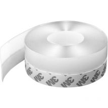 KZQ - 10M x 3,5CM Joint Bas de Porte Adhésif Bande Etancheite Fenetre Anti Froid en Silicone Transparant pour Coupe Vent Protection Anti-poussière