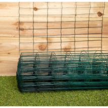 10m x 60cm of Green pvc Plastic Coated Metal Garden Border / Fence