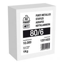 10MILA pz punti per fissatrici in scatola mod. 80/14 MM.14 galvanizzati