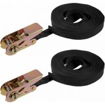 10mx25mm Sangle arrimage cliquet Sangles Cargo 250kg Charge Travail 2Pcs