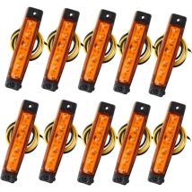 10pcs 12v Feux De Position Latéraux 6smd Led Lampe Avant Feux De Position Arrière Pour Remorque Camion Caravane Camper Van Camion Bus Bateau Tracteur 