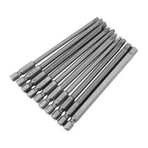 Zoternen - 10pcs 1/4 Zoll Sechskant Schaft Langes Magnetisches Bits, Schraubenzieher Satz 100mm Elektrowerkzeuge (schlitz + Kreuz + Sechskantkopf)