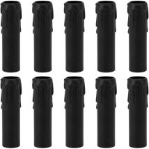 Ineasicer - 10pcs 4 Inch Cache-bougies Simulation de douilles de bougies vintage en cire pour chandelier Noir