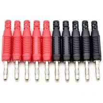 Laoa - 10Pcs 4mm Banana Plugs Solder diy Banana Plug Male Connectors Adapters for Multimeter Test Leads Probes