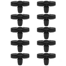 10Pcs 8/11 Té Barbé avec Lock Pipe Connector Raccords de tuyau pour irrigation goutte à goutte dans le jardin