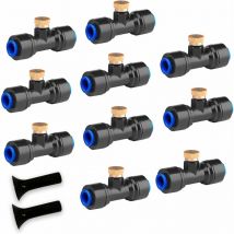 Denuotop - 10pcs Brass Misting Nozzles for Spraying for Outdoor Cooling System, Garden Watering Irrigation