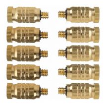Lling - Buse de brouillard en laiton haute pression, tête de pulvérisation d'atomisation, atomiseur, buse de tuyau d'eau d'atomisation 10pcs-Fei Yu