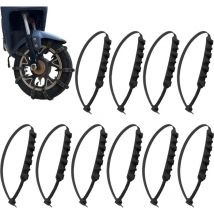 Sunxury - 10pcs Chaînes De Neige Sans Glissement D'hiver Pour Motos Chaînes De Neige Universelles Chaînes De Pneus D'urgence Pour Motos Vélos De
