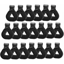 10pcs Clips de protection contre la neige tissu d'ombrage en plastique round suncreen fabric grommets bird netting clips Noir