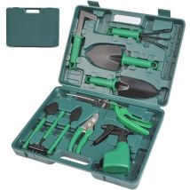 10pcs Ensemble D'Outils De Jardinage, Pelle Et Sécateur Antirouille Pour Le Jardinage Extérieur, Herse, Pulvérisateur