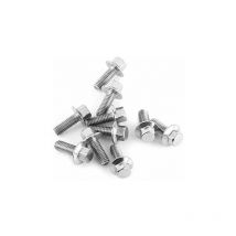 10pcs M6 acier inoxydable SS304 kit de vis, Vis à bride hexagonale Fixation des boulons de la tête de la rondelle(M616)