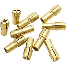Rnemitery - 10Pcs Mandrins en laiton Perceuse Pinces 0.5-3.2mm Accessoires pour Dremel outils rotatifs Tige 4.3mm