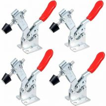 10pcs Pince à Genouillère, 201 Sauterelle De Serrage Pince à Bascule en Métal Horizontal Sauterelle Serrage Barre de Dégagement, Capacité de Maintien
