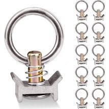 10pcs Pions D'arrimage Aéro Rail Arrimage Pion d'ancrage Anneau Ferrures avec Anneau 1500 kg pour Rail D'arrimage Aéronautique