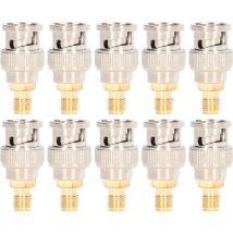 Ineasicer - 10Pcs rf Adaptateur de câble coaxial Connecteur sma femelle vers bnc mâle Kit de conversion d'instrument