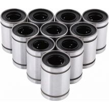 Gabrielle - 10pcs Roulement à Billes linéaire LM12UU 12mm Douille de roulement à Billes de Mouvement linéaire pour pièces de Commande numérique par