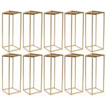 Senderpick - 10pcs Wedding Flower Stand Metal Geometric Centrepiece Art Column Tall Prop 80cm