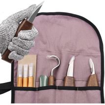 10pcs Wood Carving Tools, Wood Carving Kit with 3 Wood Chisels, 3 Wood Carving Knives, Carving Knife Set, Professional Wood Carving Tools for
