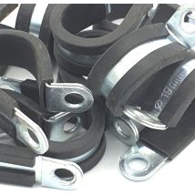 Pepte - 10pcs X 19mm Câble P-clips Revêtus De Caoutchouc Tuyau En Acier P Colliers