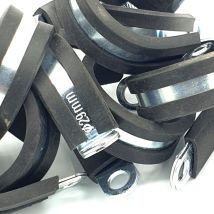 Pepte - 10pcs X 29mm Câble P-clips Revêtus De Caoutchouc Tuyau En Acier P Colliers