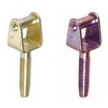 10PZ cavallotti con rullo e vite anuba - MM.15 di altezza - vite MM.35 acciaio ottonato