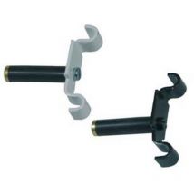 10PZ cavallotto con tassello per fissaggio cremagliera - bianco