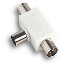 10PZ adattatore tv maschio con 2 prese