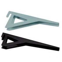 10PZ mensole reggipiano per cremagliera - MM.400 nero portata KG.50