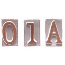 10PZ numero civico in terracotta 7 CM.8,5H