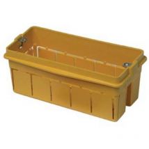 10PZ scatola da incasso con inserti in metallo senza coperchio - 4 posti tipo 504 - MM.122X61X51 - (1704.XL)