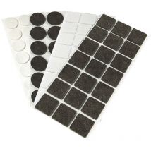10BLISTER sottosedia autoadesivo 25 x 35 mm - pz 6 marrone