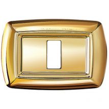 10PZ tondo' placca mod.magic termoplastica a 1 posto color oro