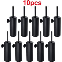 10st Auralum Toilettenbürste Schwarz Wc Bürste Mit Halter Toilettenbürste Mit Bürstenhalter Schwarze Wandtoilette Für Badezimmer Aus Edelstahl