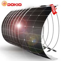 8x 100W Solarpanel 12v Flexibles Monokristallines Solarmodul für Haus/Wohnwagen/Van/Boot/Batterie/Garten