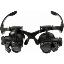 Augienb - 10X 15X 20X 25X Lunettes Lunettes led Lampe Loupe Loupe pour Réparation De Bijoux Montre Maintenir SwagX
