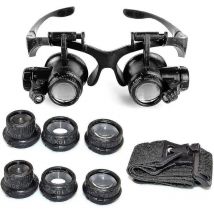 10x 15x 20x 25x Magnification, Adjustable Led Light Magnifying Glass For Watch Jewelers-sfygv