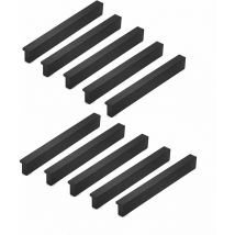 10x 90° l Boutons de portes Cuisine Chambre Porte Cabinet Poignées Poignée Porte Cabinet Bouton pour Tiroir Placard Intérieure Meuble Tirer, 96mm,