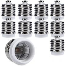 10x adaptateur de douille - 10x convertisseur de douilles E40 vers E27 - Adaptateur de support de lampe culot E27 pour ampoule led halogène
