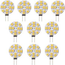 10x Ampoule led G4 Non dimmable Blanc Chaud 2700K 180 ° Faisceau Ampoule de lumière Remplacement 20W Lampe halogène pour Cuisine Camping-Car rv