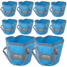 10x Arctic Hayes CWB20L Collapsible Compact Space Saving Folding 20 Litre Bucket
