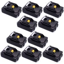 Powerwings - 10X Batterie pour Makita 18V 1,5Ah LXT400 194205-3 194309-1 BL1815 BL1830 BL1840 BL1850 BL1860 BL1890 Pour les outils sans fil Makita 18V